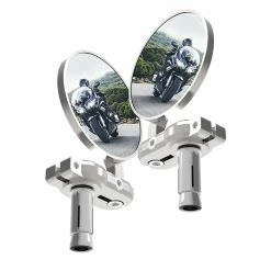 Oxford Bar End Mirror - Silver